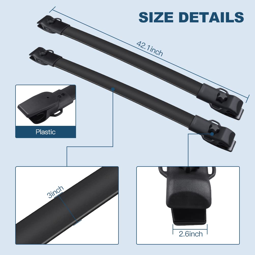 ECCPP 42 Inch Aluminum Kayak Roof Rack Cross Bars for Toyota Sienna 2011-2020 - Heavy Duty Cargo Carrier Rails for Kayaks, Bikes, Luggage & Outdoor Gear - Perfect for Camping, Road Trips & Adventure Travel