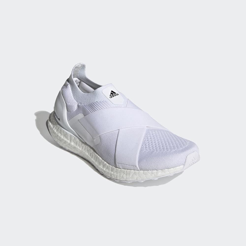adidas Women's Ultraboost DNA Slip-On Running Shoes - White/White Core Black - Size 9 | Lightweight Comfort for Walking, Gym & Everyday Wear