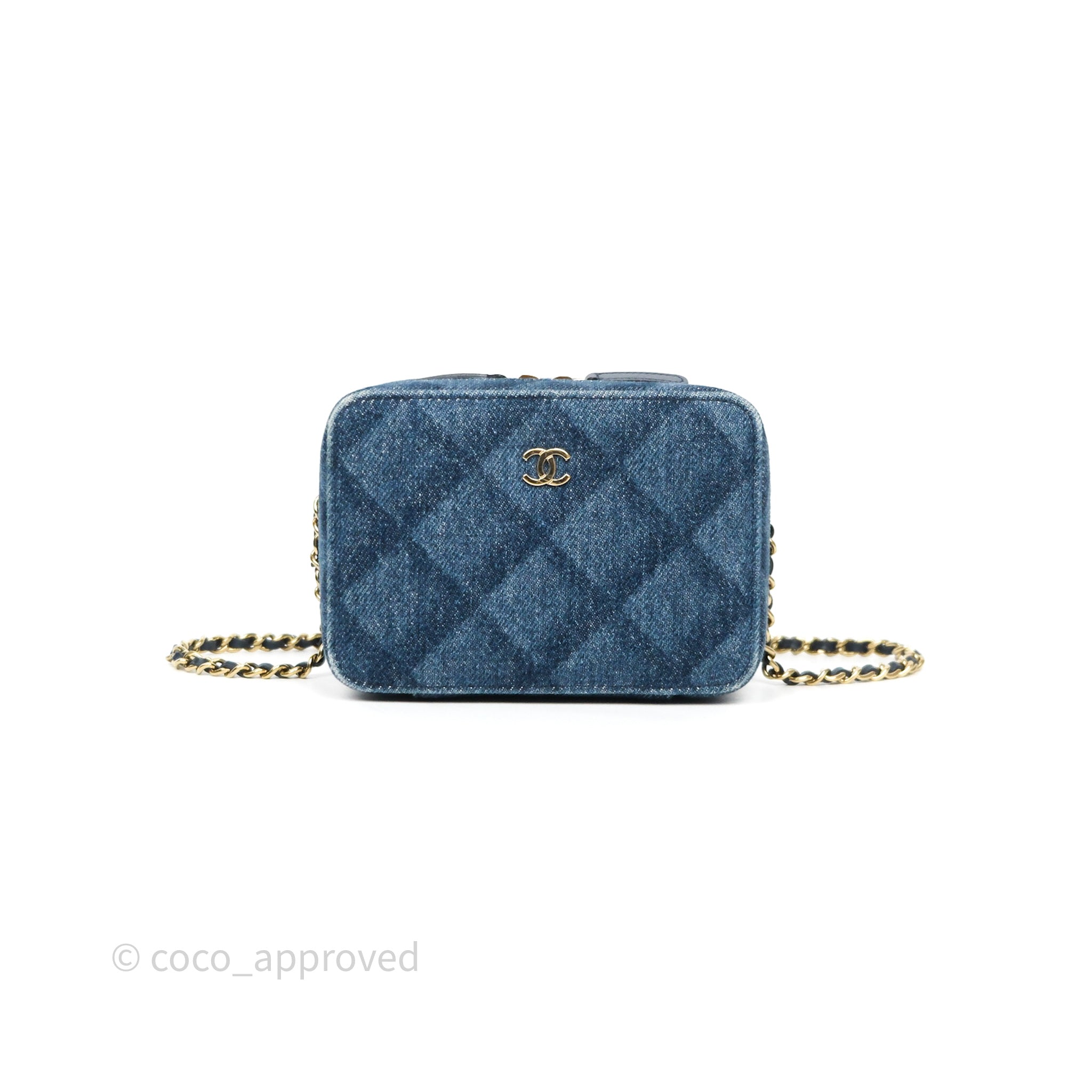Chanel Quilted Denim Camera Bag with Gold Hardware - Perfect for Everyday Use & Special Occasions