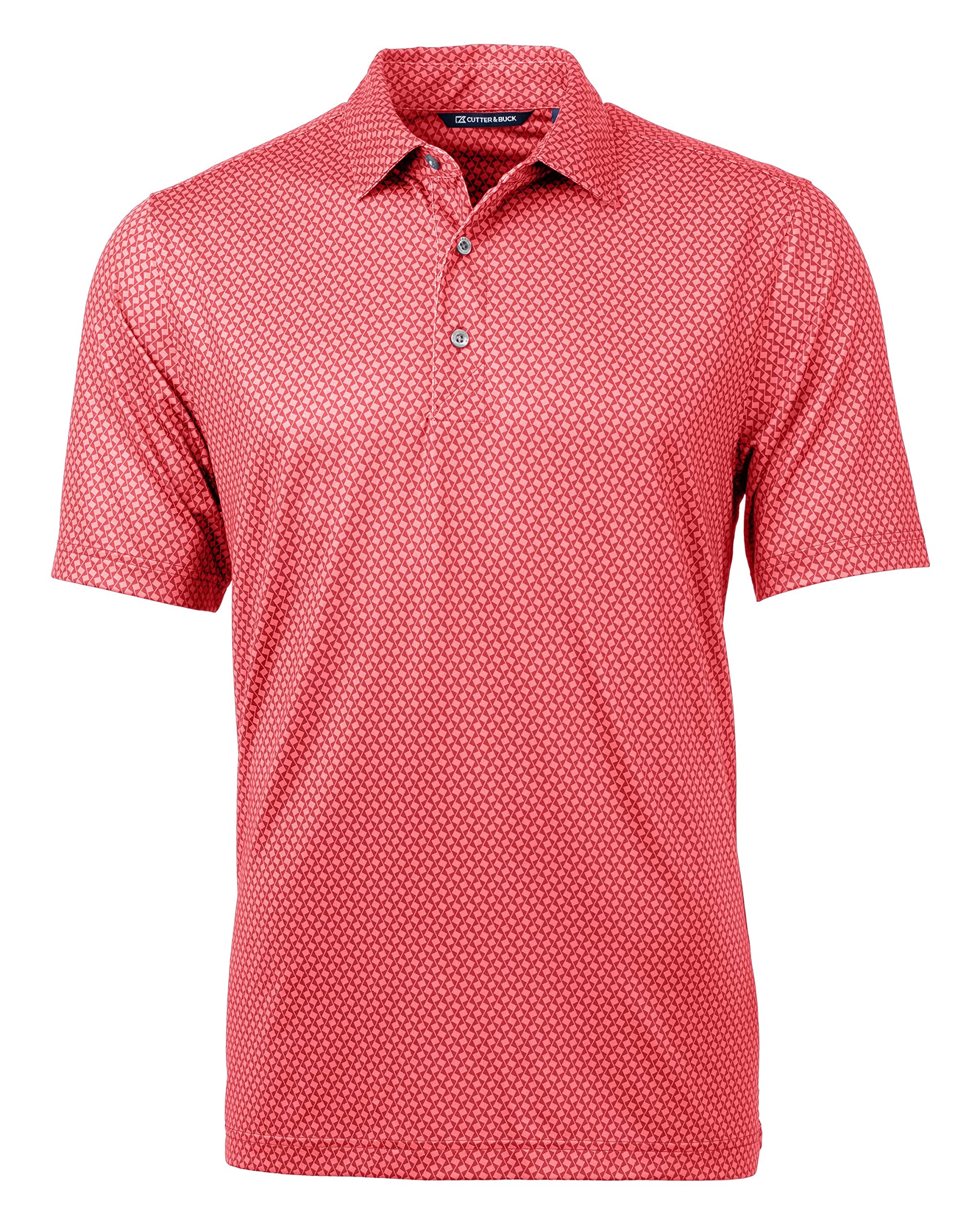 Cutter & Buck Pike Banner Print Stretch Men's Big & Tall Polo Shirt - Comfortable & Stylish for Golf, Work & Casual Wear