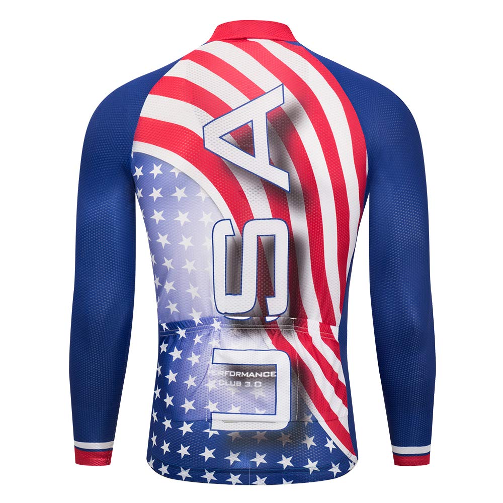 Men's Long Sleeve Cycling Jersey - Breathable Bike Shirt for Road & Mountain Biking - Comfortable Cycling Gear for Training & Outdoor Sports