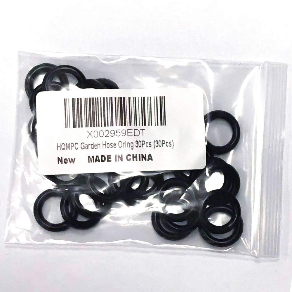 HQMPC Garden Hose O-Ring Replacement Kit - 30Pcs for Quick Connectors | Durable Rubber Seals for Leak-Free Watering, Irrigation & Outdoor Use