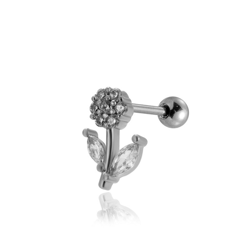 16G Silver Fish Bone Cartilage Barbell Piercing Jewelry - Stainless Steel Body Jewelry for Helix, Tragus, or Ear Cartilage Piercings | Perfect for Everyday Wear or Special Occasions | HSPJ324