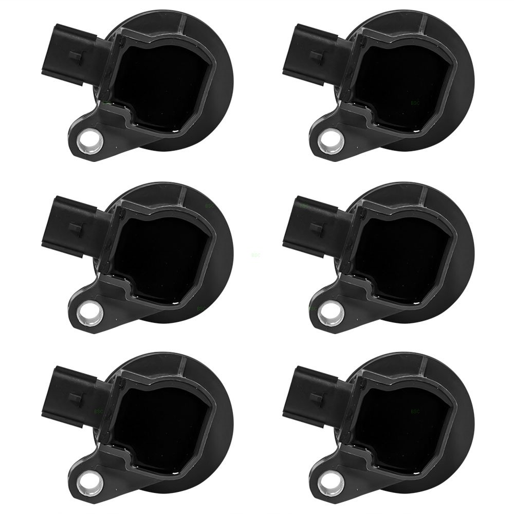 Brock Replacement 6-Piece Ignition Spark Plug Coil Set Compatible with 2008-2016 Ford Taurus - Improve Engine Performance & Fuel Efficiency for Smooth Driving
