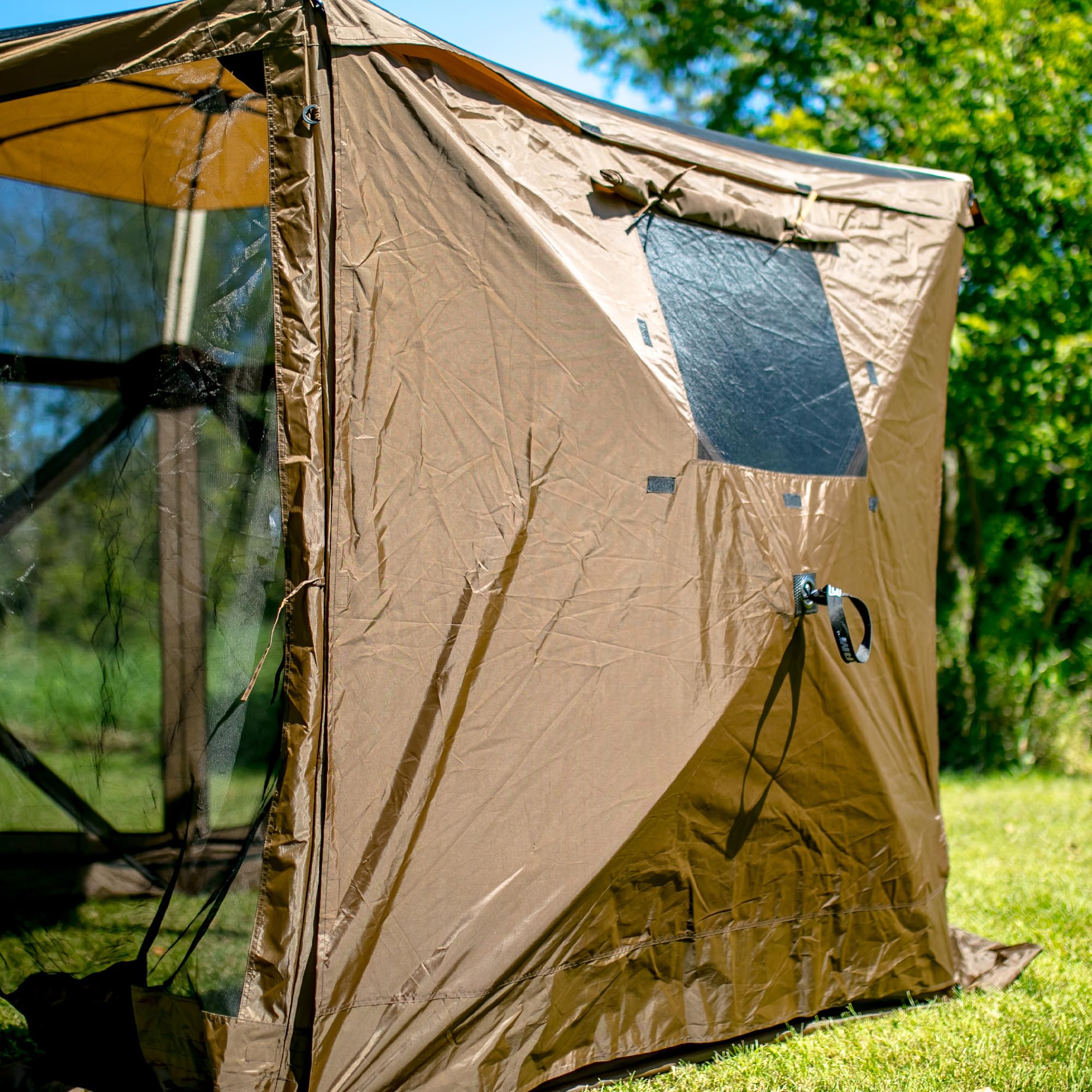 CLAM Quick Set Venture 9x9 FT Portable Outdoor Camping Canopy Tent - Instant Setup Sun Shelter with Wind Panels (2 Pack) | Perfect for Beach, Picnic, Backyard & Tailgating