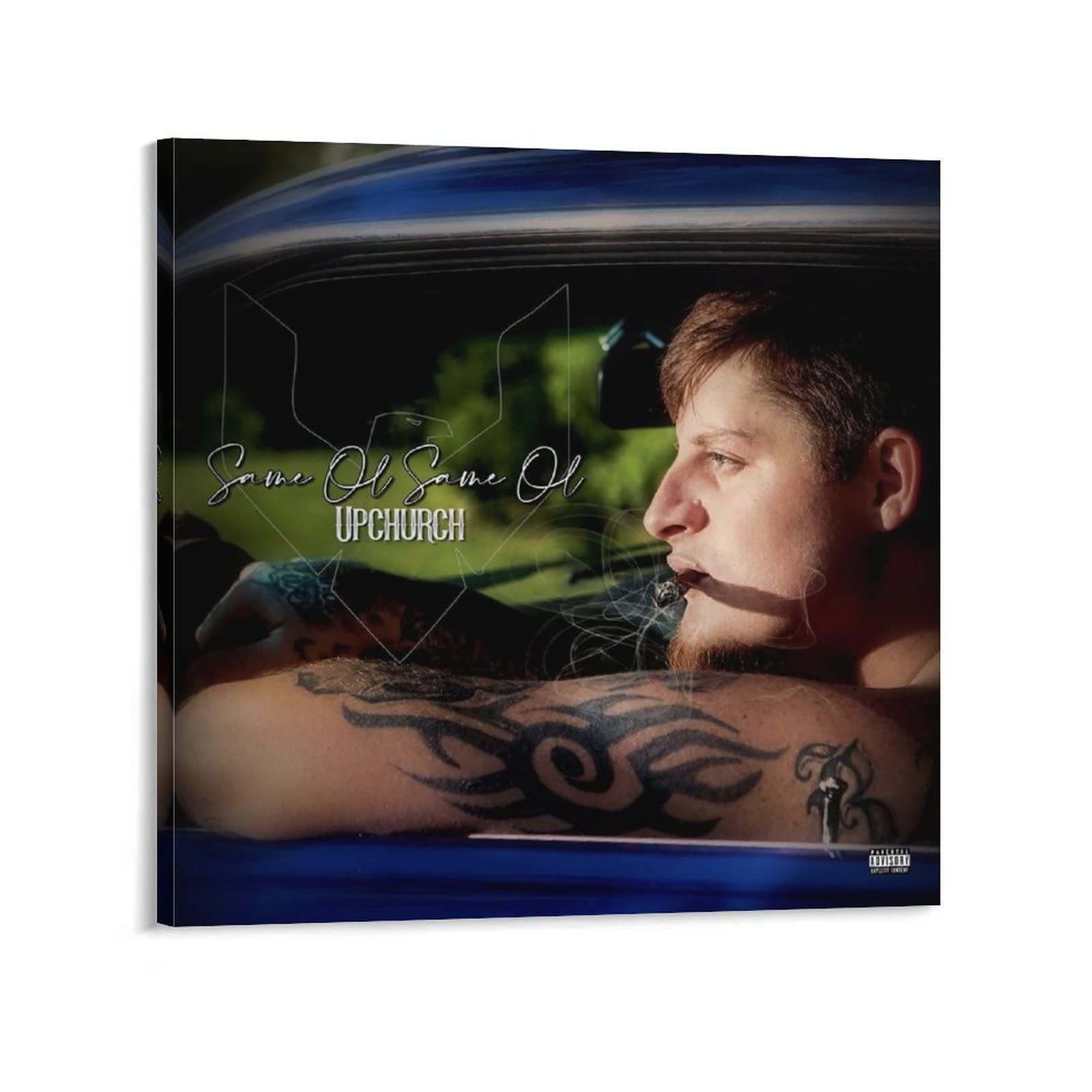 Ryan Upchurch Same Ol Same Ol Canvas Poster - 24x24 Inch (60x60cm) Framed Wall Art for Bedroom, Office & Sports Fan Decor - Perfect Gift for Country Music Lovers & Home Interior Design