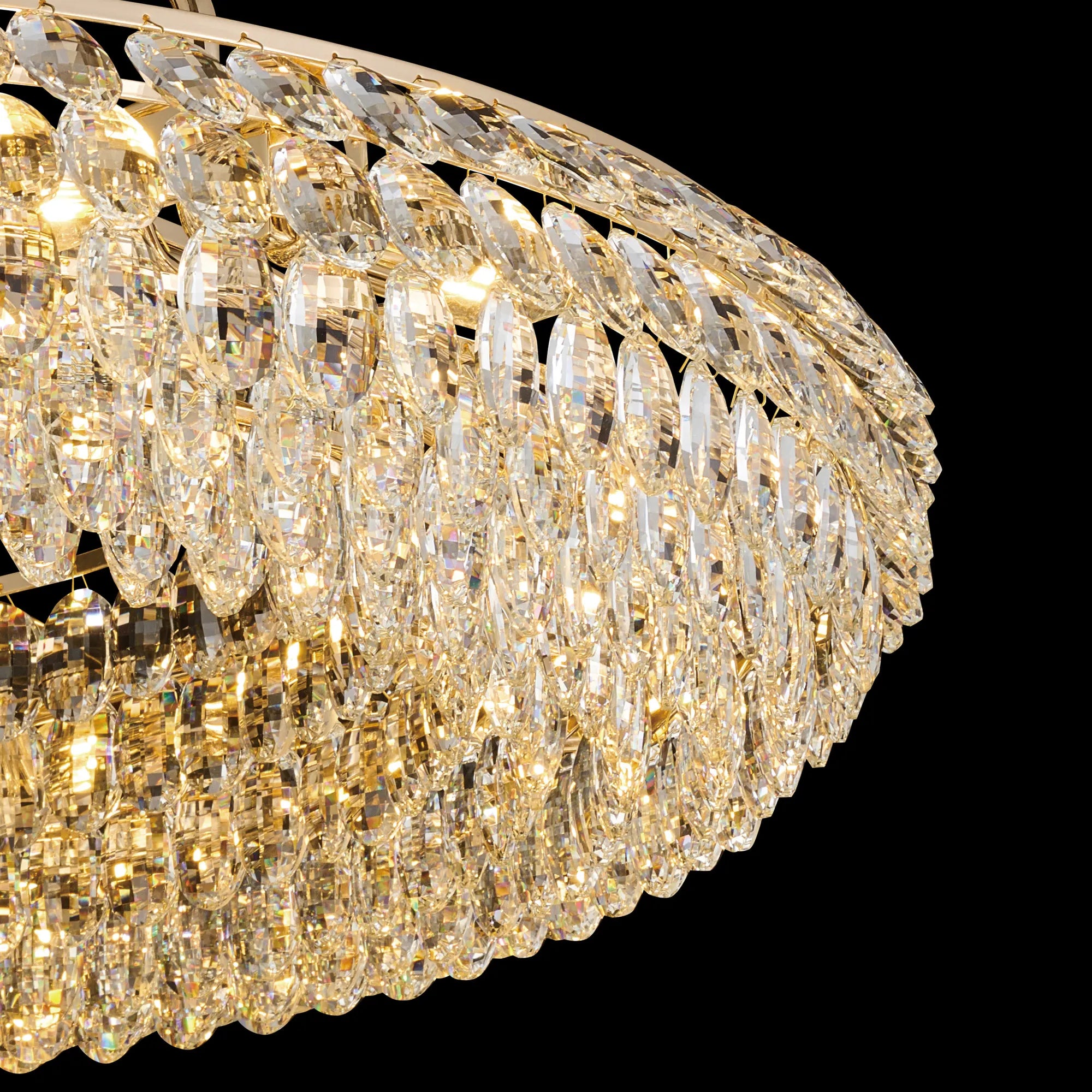 Consten Semi Flush Ring Ceiling Light Fixture with E14 Socket - Perfect for Bedroom, Hallway & Small Space Lighting