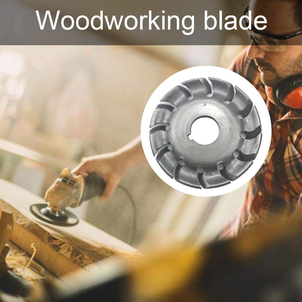 12-Teeth 16MM Hole Forming Polishing Disc 65MM Angle Grinder Disc with Protective Cover - Wood Carving & Milling Accessories (90mm) - Perfect for DIY Woodworking, Metal Polishing & Surface Grinding Projects