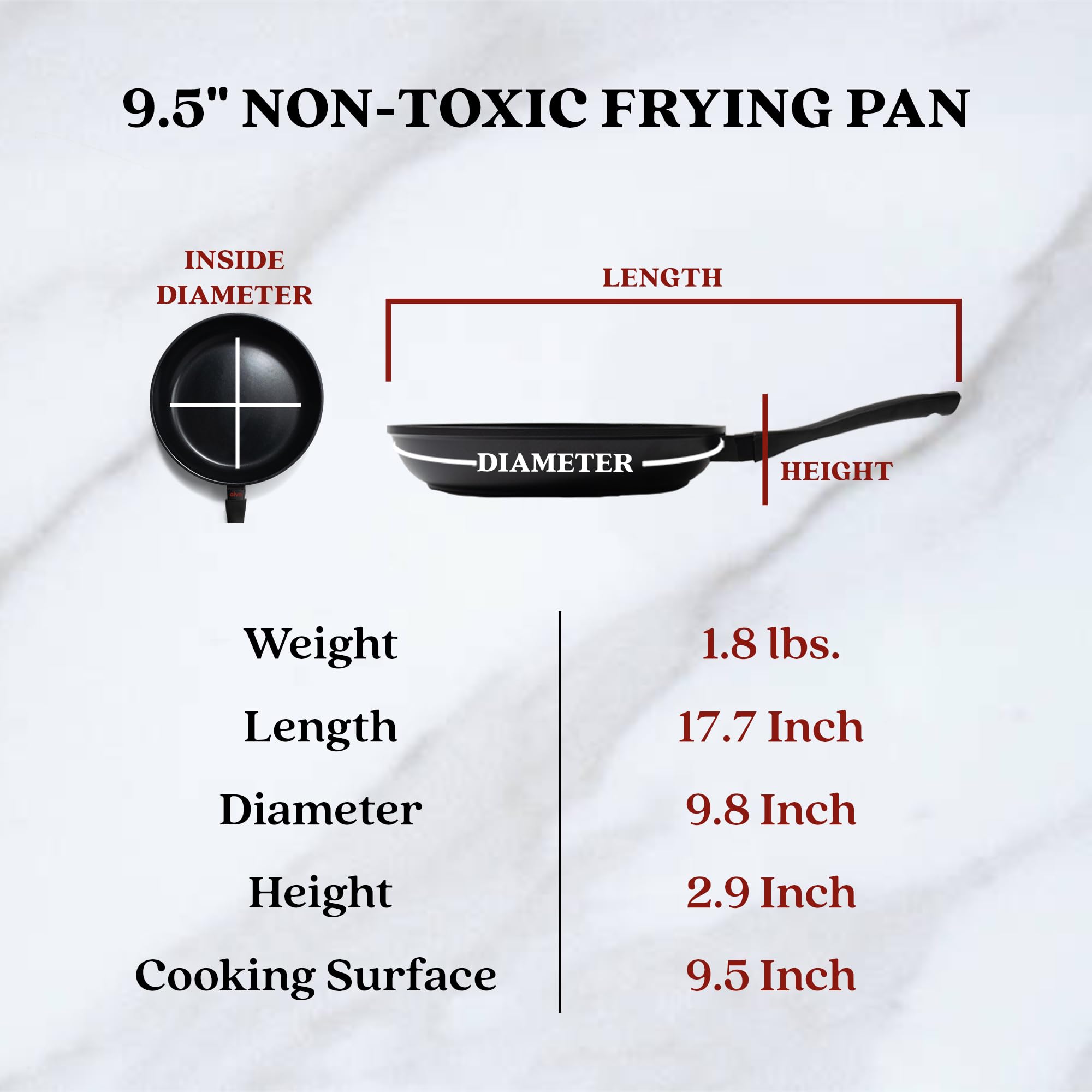Alva Energy Ceramic Nonstick Frying Pan Set - 8