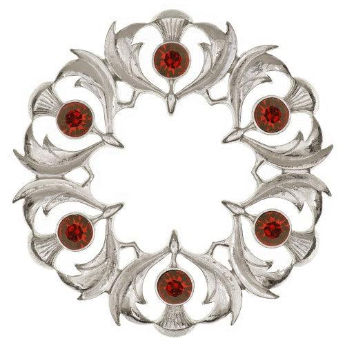 Scottish Thistle Plaid Brooch Pin - Vintage Celtic Jewelry for Women - Perfect for Tartan Day, Highland Outfits & Clan Gatherings