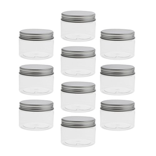 10pcs Empty Cosmetic Pots with Aluminum Cap - 120ml Lip Balm Containers & Cream Jars for DIY Skincare, Travel Toiletries, and Makeup Storage