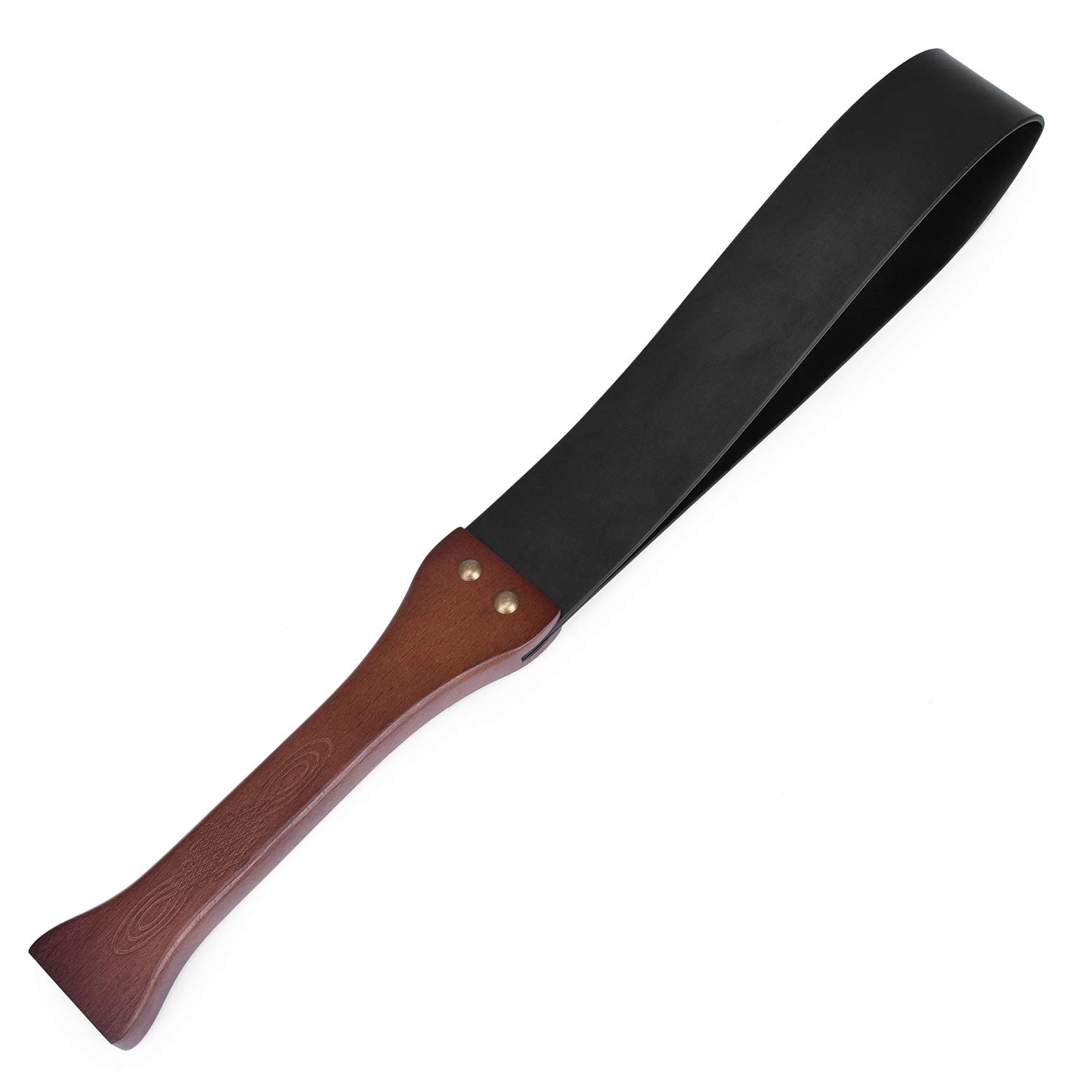 Premium BDSM Leather Spanking Paddle with Anti-Slip Wooden Handle - Sensual Couples Toy for Spanking Play, BDSM & Role Play - Perfect for Bedroom Fun, Adult Playtime & Kinky Gift Ideas