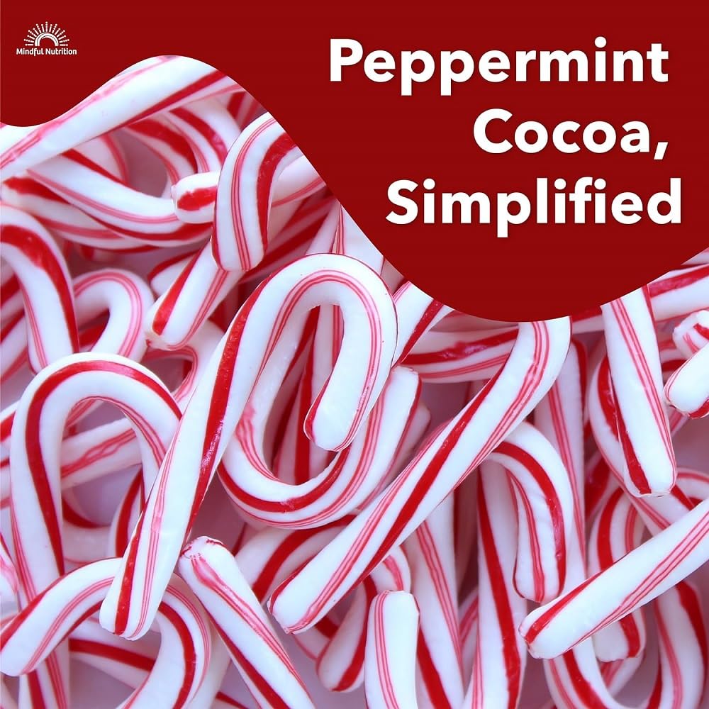 Mindful Nutrition Grandmas Organic Peppermint Hot Chocolate Mix - Rich Cocoa Powder for Winter Warmth, Holiday Gifts & Cozy Family Moments