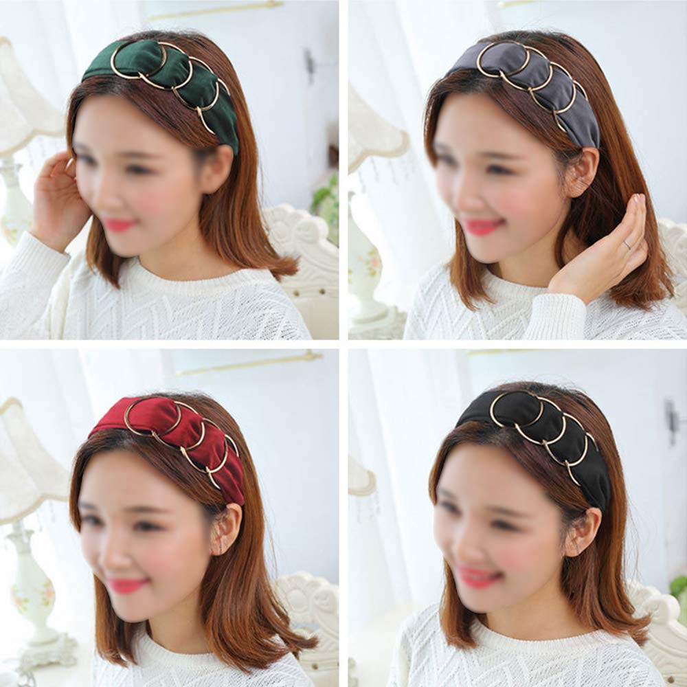 2Pcs Wide Brimmed Headbands for Women & Girls - Fashion Hair Hoop Accessories for Everyday Wear, Sports & Special Occasions