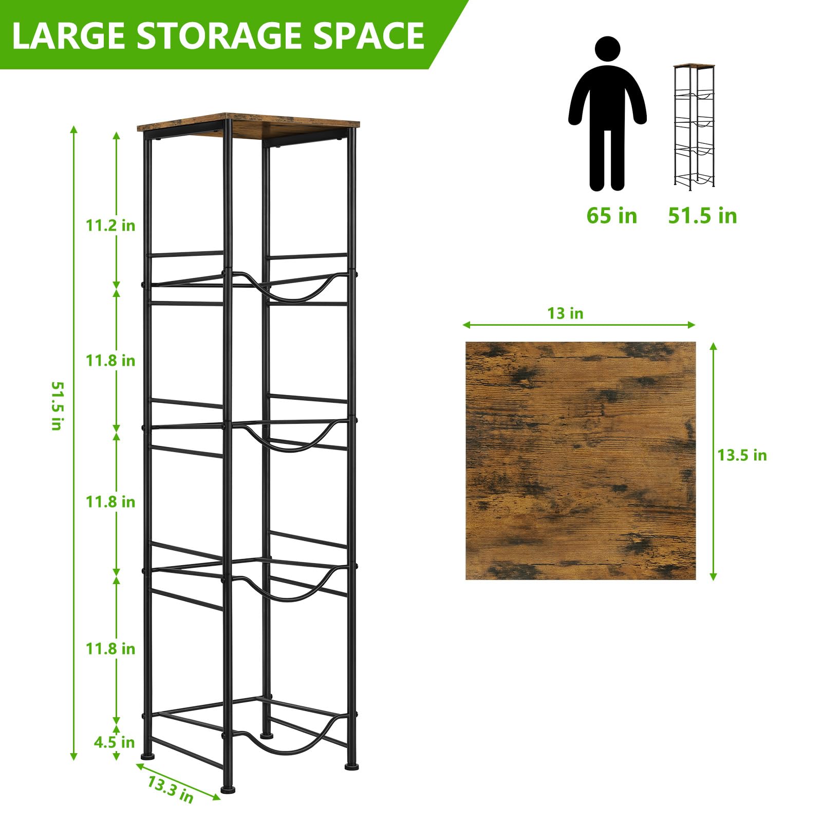 5-Tier Water Bottle Holder Organizer for Kitchen, Office & Living Room