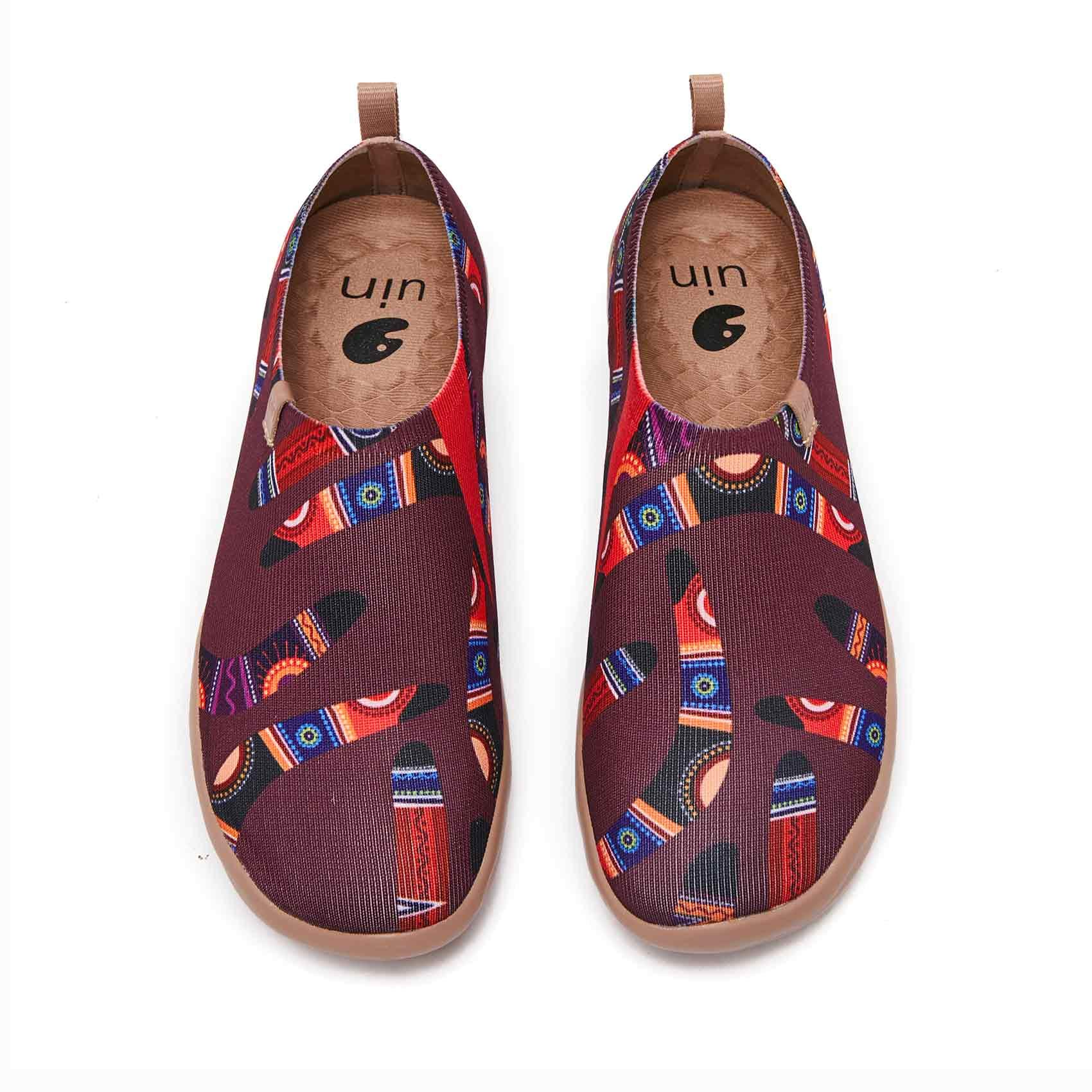 UIN Women's Art Painted Slip-On Loafers | Lightweight Knit Travel Shoes | Comfortable Casual Sneakers | Toledo Ⅱ | Perfect for Walking, Travel & Everyday Wear