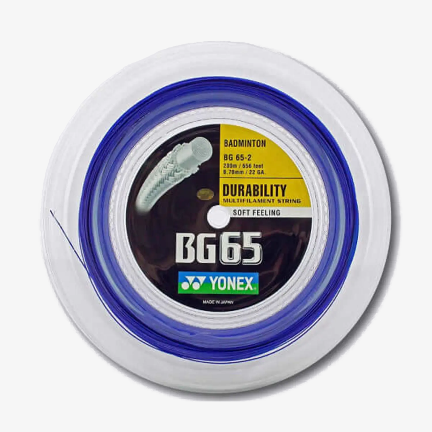 Yonex BG 65 200m Badminton String - Royal Blue | High Performance Badminton Racket String for Professional & Recreational Players | Perfect for Tournaments & Training Sessions
