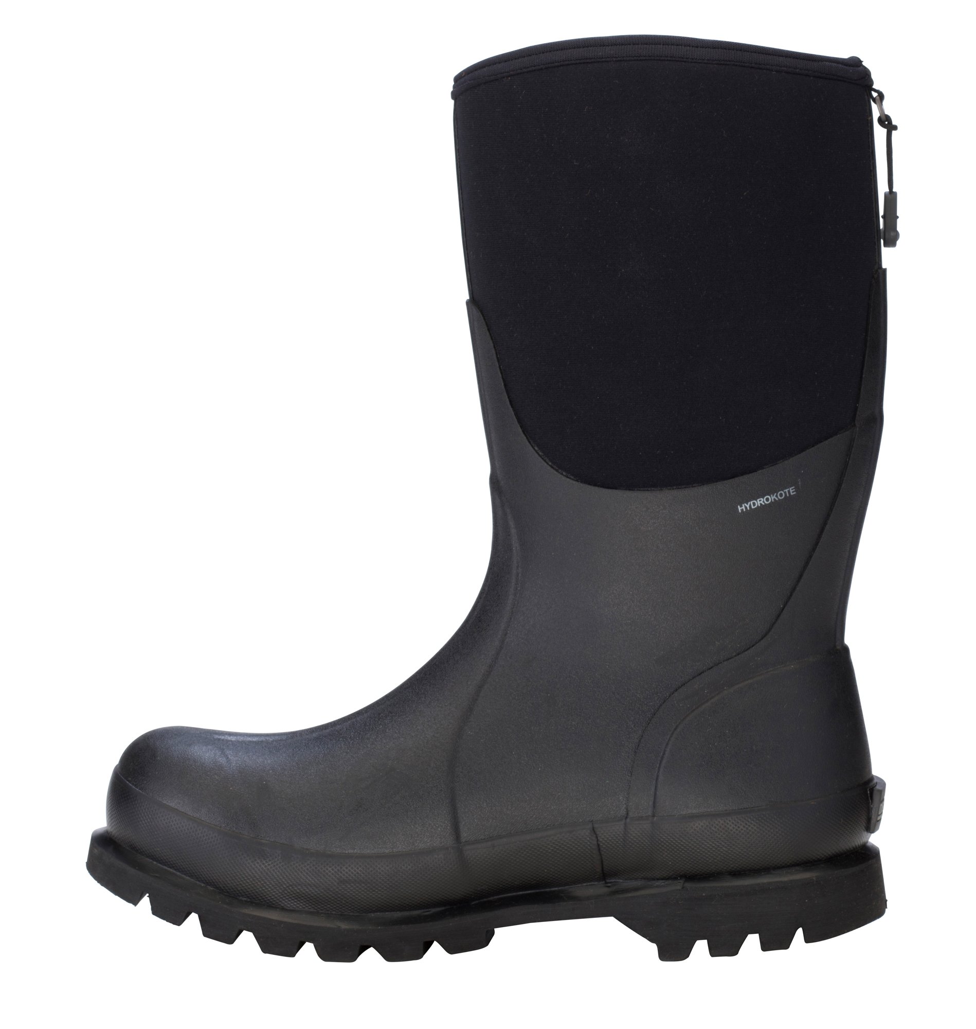 Dryshod Men's Bobby Mid Waterproof Work Boots - Black | Slip Resistant Safety Shoes for Construction, Hiking & Outdoor Work