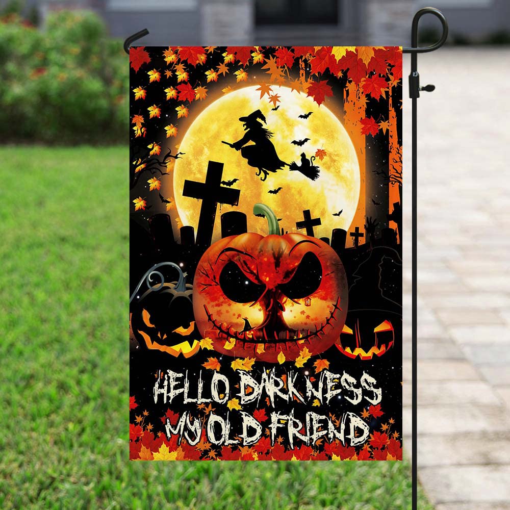 American Flag Halloween Decor - Outdoor Witch Pumpkin Garden Flag 12x18 Inches for Yard, Porch, Home Decoration | Spooky Fall & Halloween Party Decorations