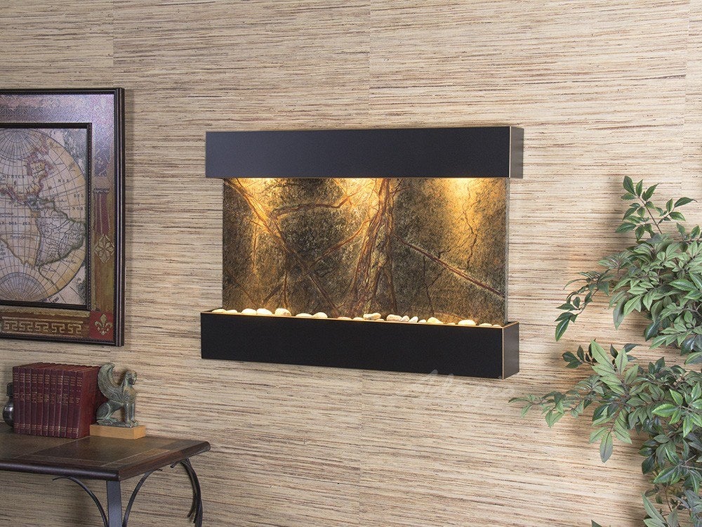 Adagio Reflection Creek Blackened Copper Green Marble RCS1505 - Elegant Home Decor for Living Room, Bathroom & Office | Premium Marble Accent Piece
