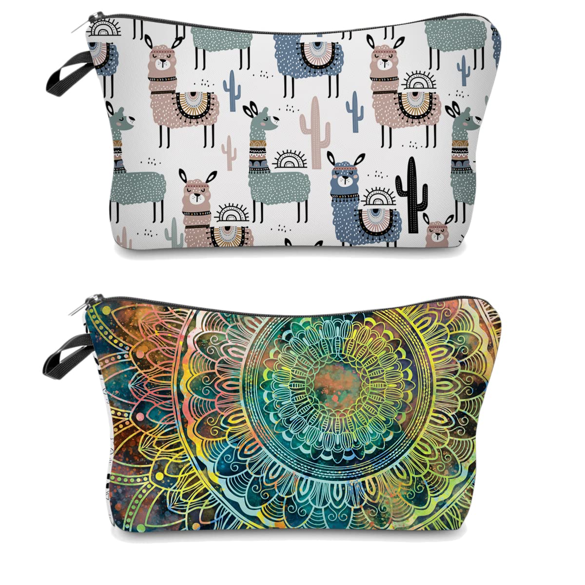 Loomiloo Waterproof Makeup Bag 2-Pack - Travel Toiletry Organizer for Women, Perfect Gift Idea