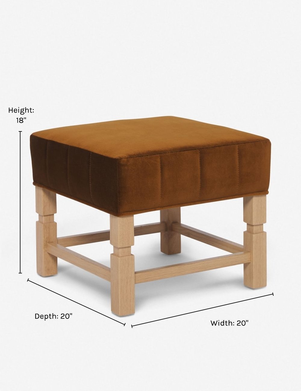 Ambleside Ottoman by Ginny Macdonald - Modern Storage Footstool with Tufted Upholstery | Perfect for Living Room, Bedroom & Home Decor