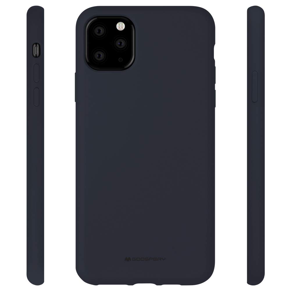 Premium Liquid Silicone Case for Apple iPhone 11 Pro Max (6.5 Inch) - Shockproof Jelly Rubber Bumper with Soft Microfiber Lining - Navy Blue - Perfect for Daily Protection & Stylish Look