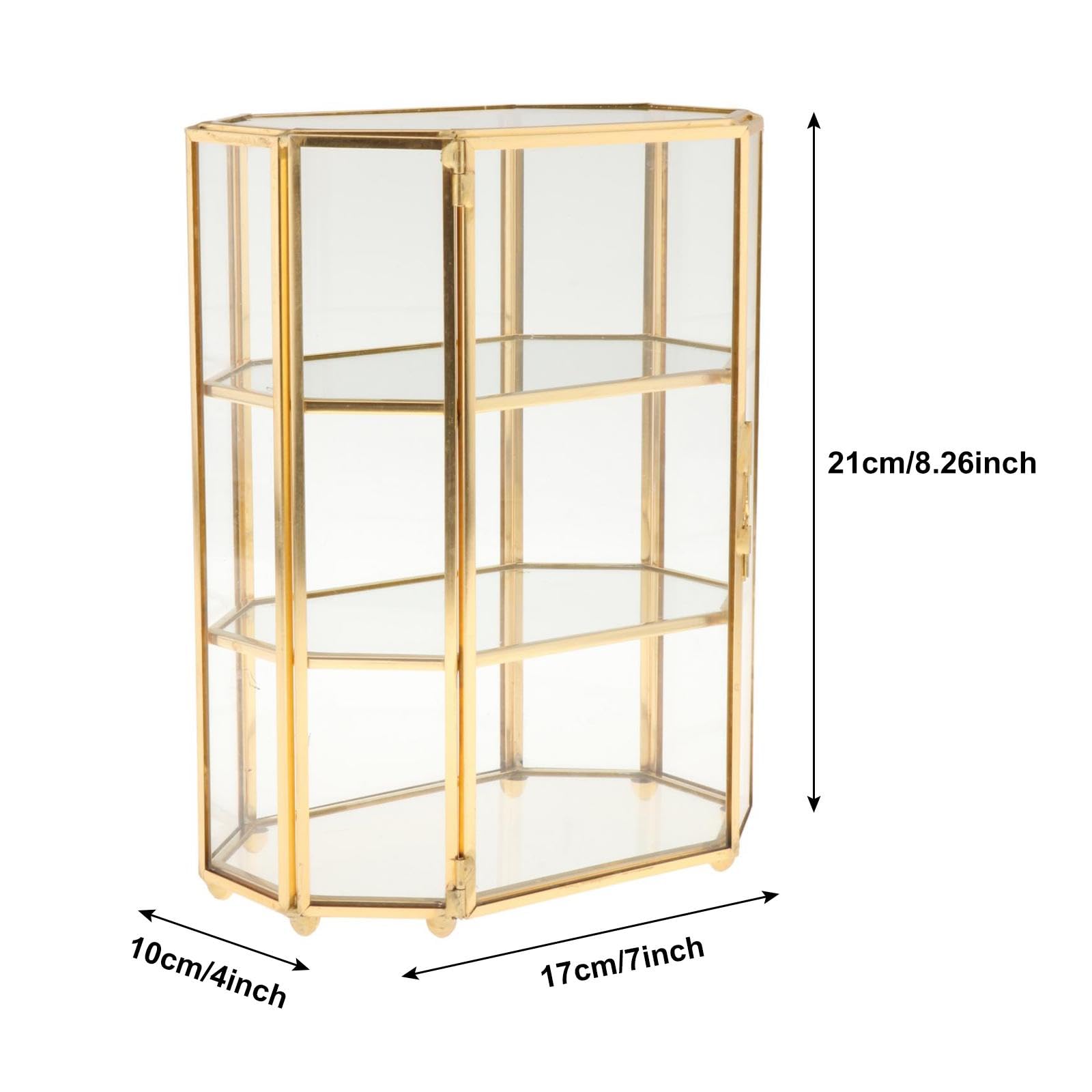 Elegant Glass Geometric Jewelry Box - Keepsake Trinket Case for Rings, Earrings & Necklaces - Perfect for Wedding Gifts, Home Decor & Jewelry Display