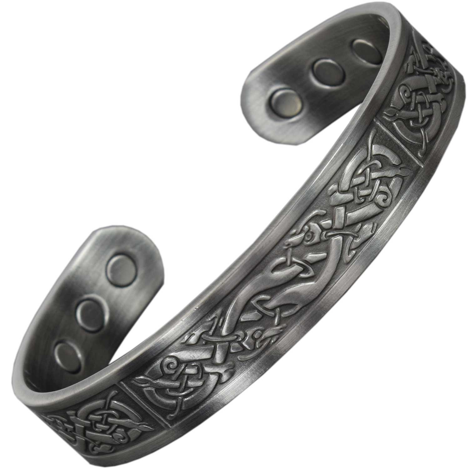 Holistic Magnets® Viking Magnetic Bracelet for Men - XL (8.7-9.5 Inch Wrist) Tarnish-Free Copper Arthritis Pain Relief & Healing Therapy Bangle - Stylish Wellness Accessory for Work, Sports & Daily Wear
