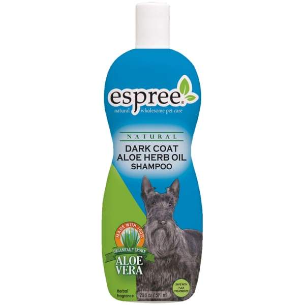 Espree Dark Coat Aloe & Herb Oil Shampoo for Dogs - 20oz | Moisturizing & Shine Enhancing Formula | Perfect for Long-Haired & Dark-Coated Breeds - Grooming & Coat Care Essential