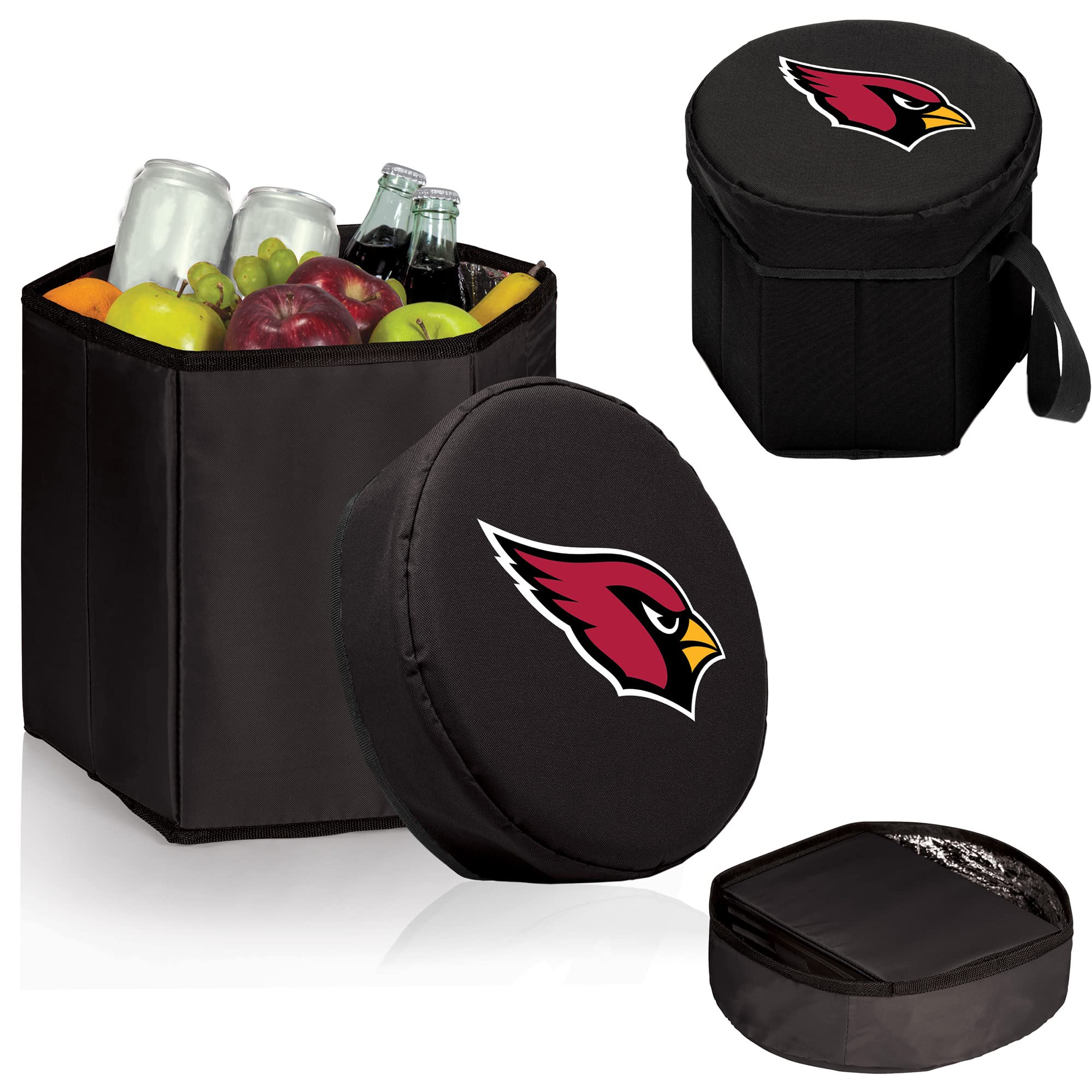 PICNIC TIME NFL Bongo Portable Soft Cooler & Seat - Insulated Beach Cooler Tote with Shoulder Strap - Collapsible Cooler Bag for Picnics, Tailgating, Camping & Outdoor Adventures