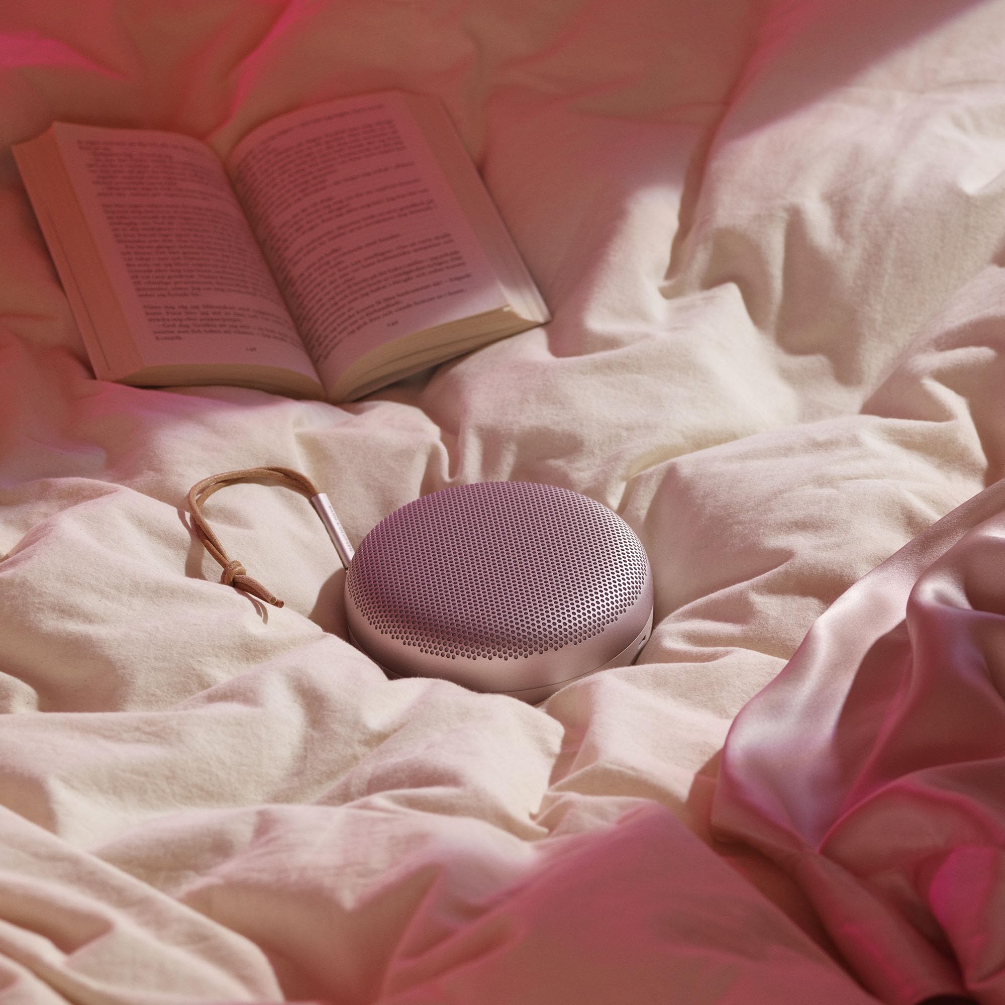 Bang & Olufsen Beosound A1 2nd Gen Wireless Bluetooth Speaker - Portable, Waterproof, Built-in Mic, Pink | Perfect for Outdoor Adventures, Pool Parties & Home Decor