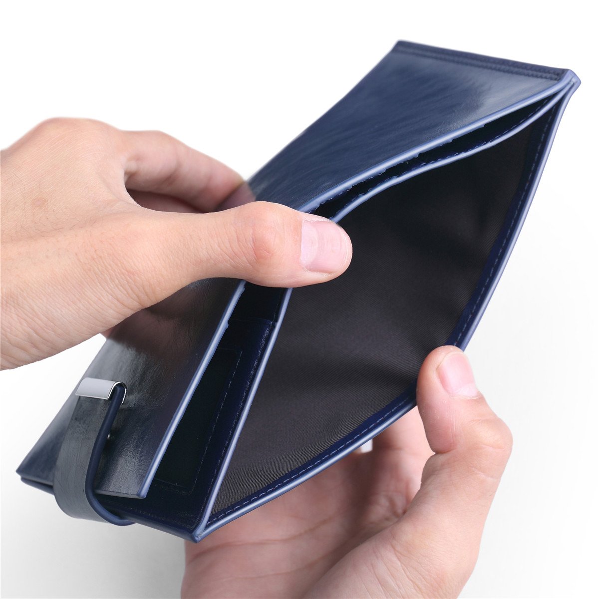 Genuine Leather Women's RFID Blocking Credit Card Holder with Long Zipper - Slim Wallet for Everyday Use, Travel & Business (Black)