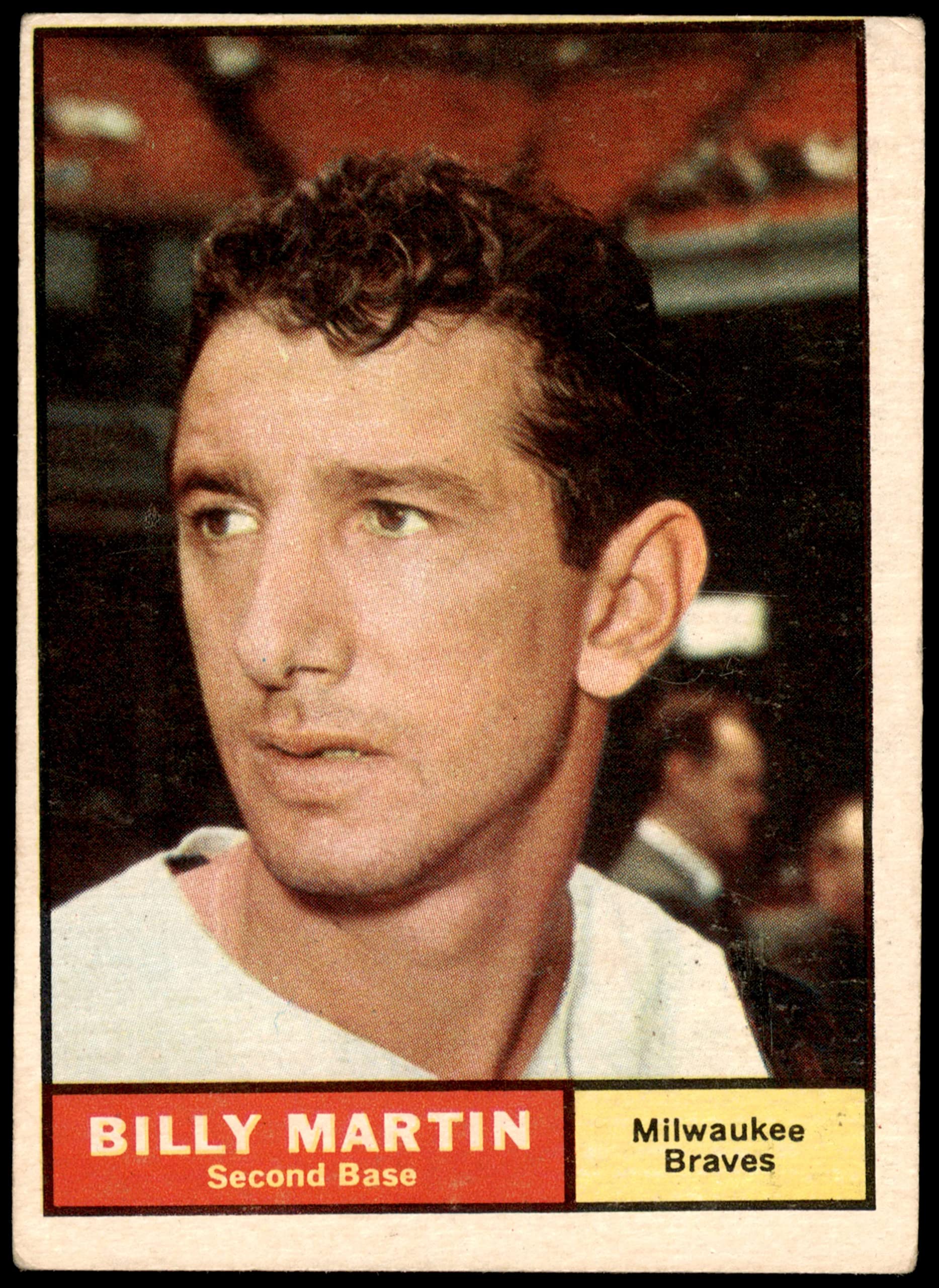 1961 Topps Billy Martin #89 Milwaukee Braves Baseball Card - VG Condition | Vintage MLB Collectible for Fans & Memorabilia Enthusiasts | Perfect for Display, Trading, and Sports Collections