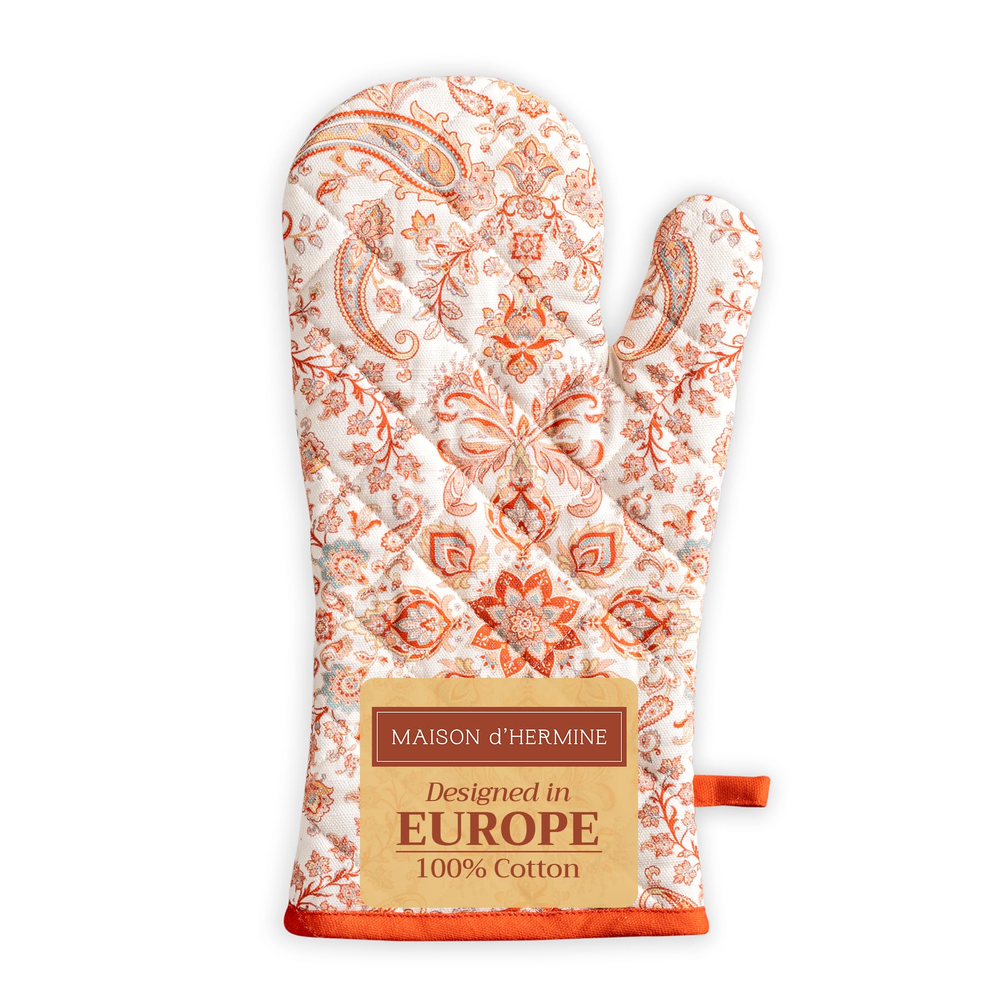 Heat Resistant 100% Cotton Oven Mitts - 7