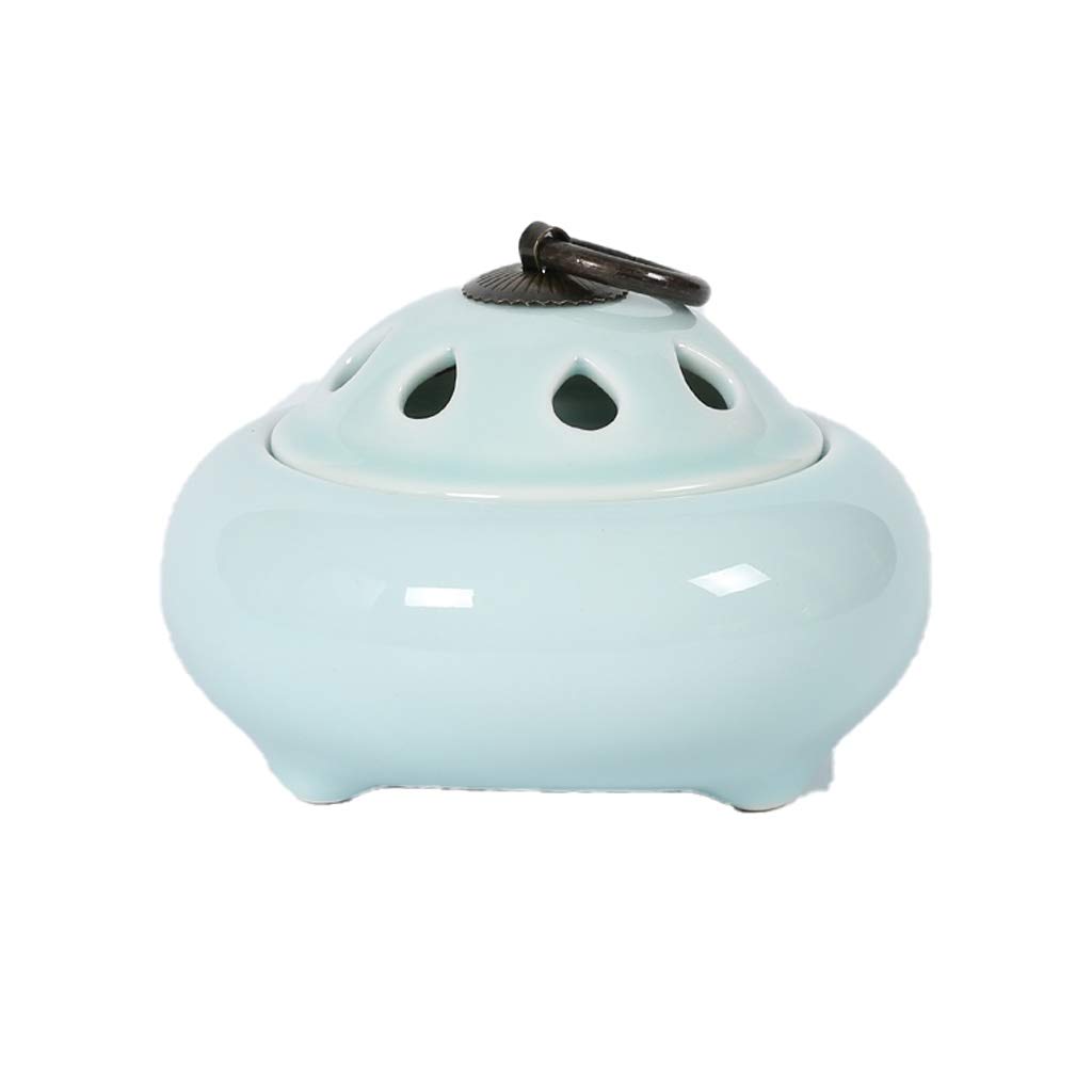 Metal Pull Tab Mosquito Incense Burner - Indoor Mosquito Coil & Incense Cone Holder - Durable Insect Repellent for Patio, Garden & Camping (Blue)