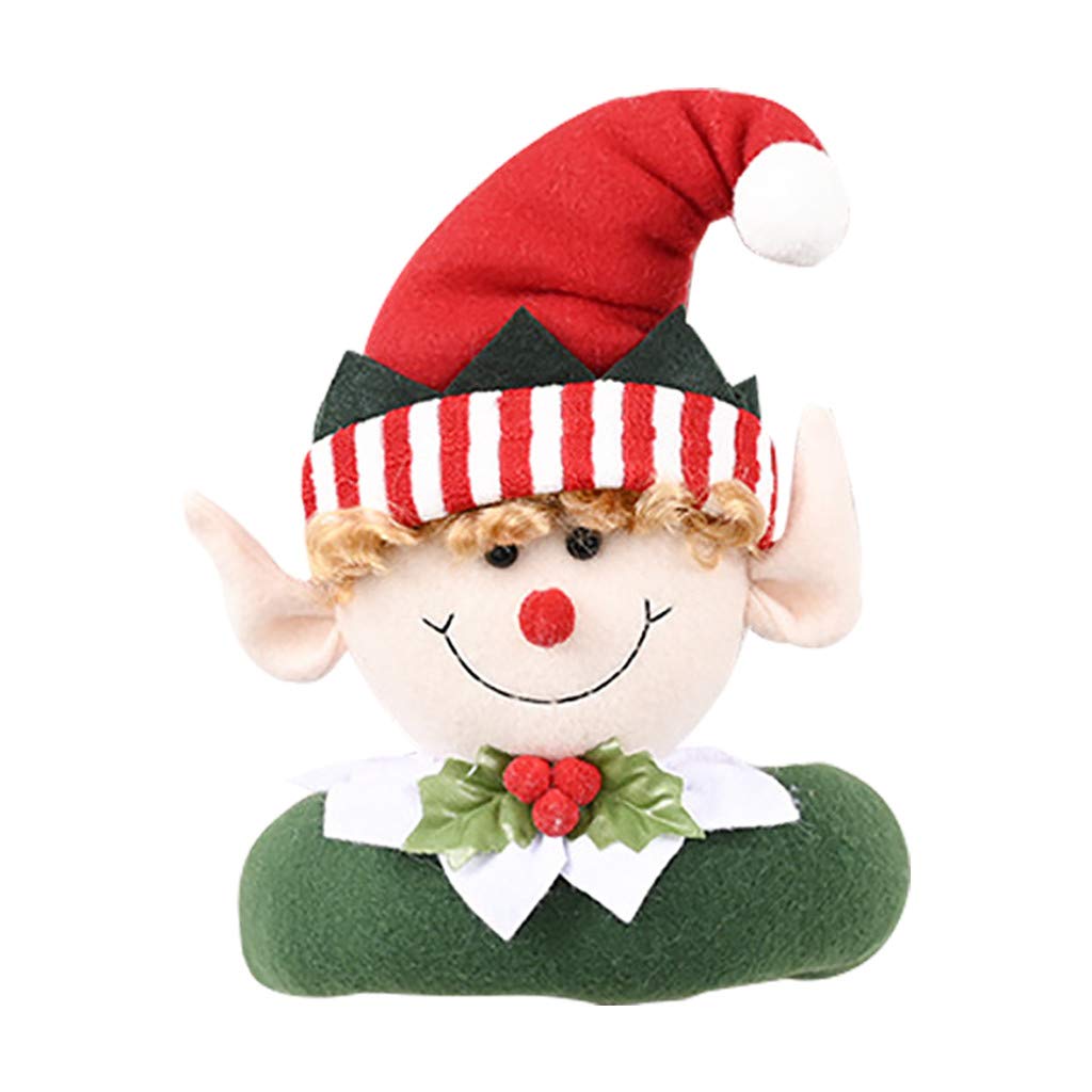 YXWLLN Cartoon Buckle Button Curtain Set - 2pc Creative Doll Christmas Window Decor for Home, Bedroom & Holiday Party Decoration