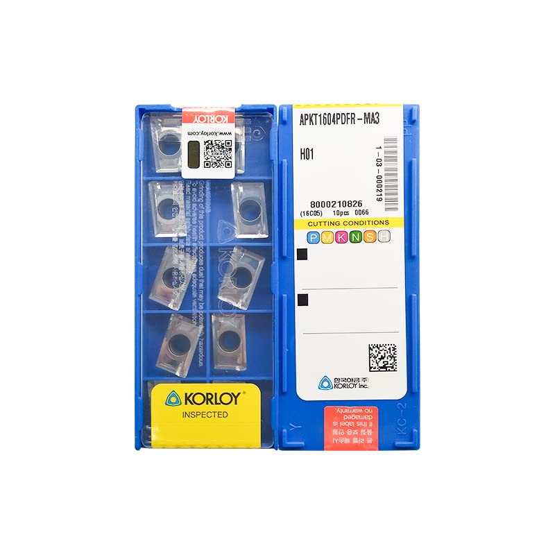 Original KORLOY APKT1604PDFR-MA3 H01 Milling Insert for Copper & Aluminum Alloy - High Precision Cutting Tool for CNC Machining, Metalworking, and Industrial Applications