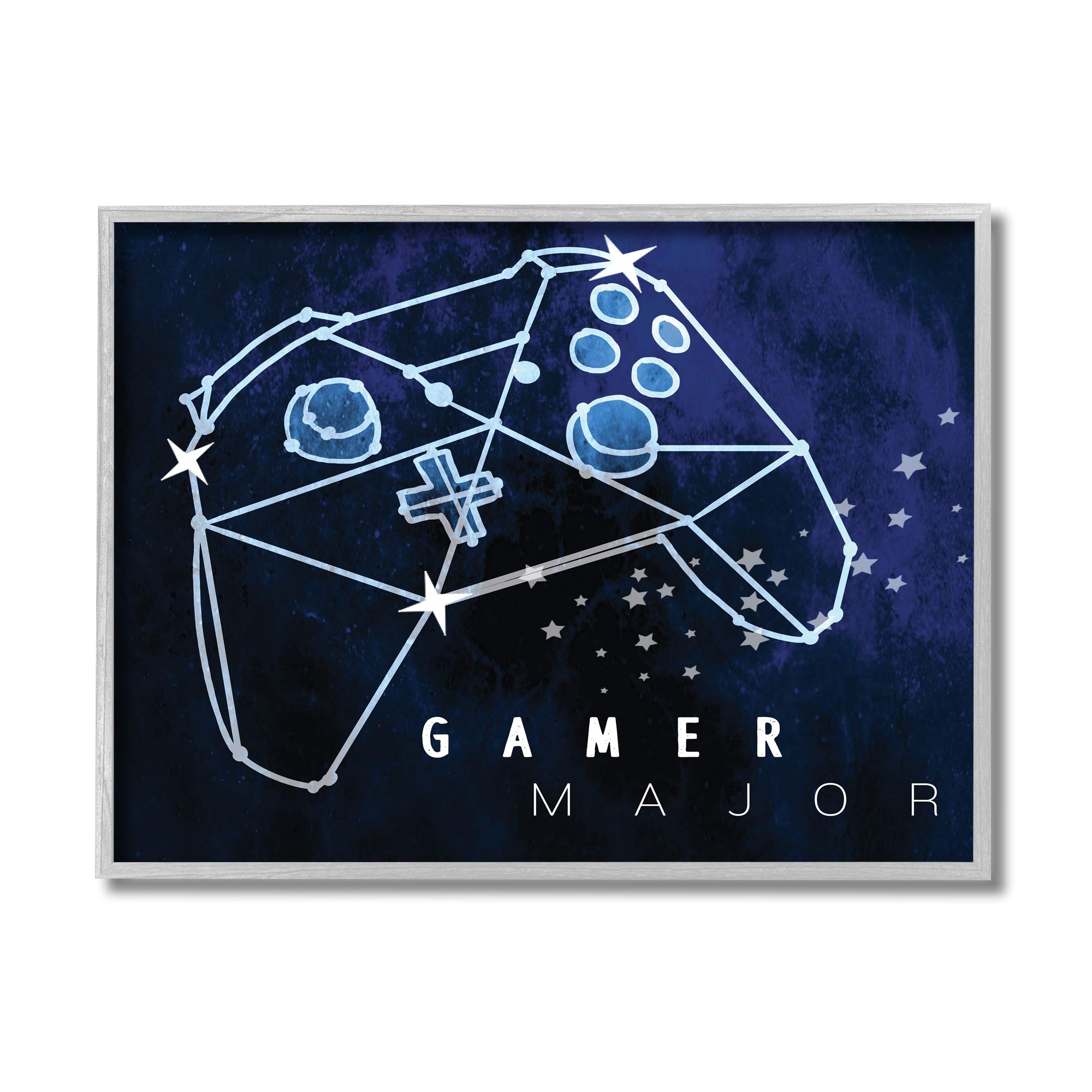 Stupell Industries Gamer Major Phrase Controller Constellation Outer Space Wall Art - 11