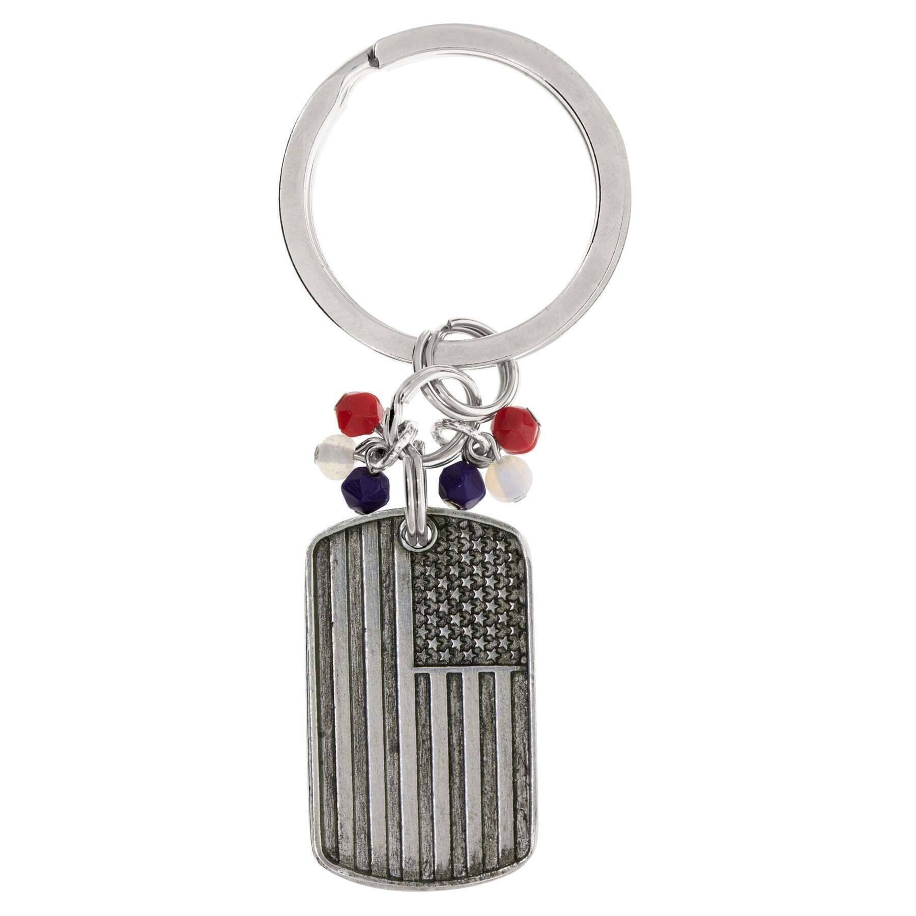 1928 Patriotic Jewelry - American Flag & Eagle Keychain - Made in USA - Perfect for Gifts, Keychains, and Patriotic Accessories