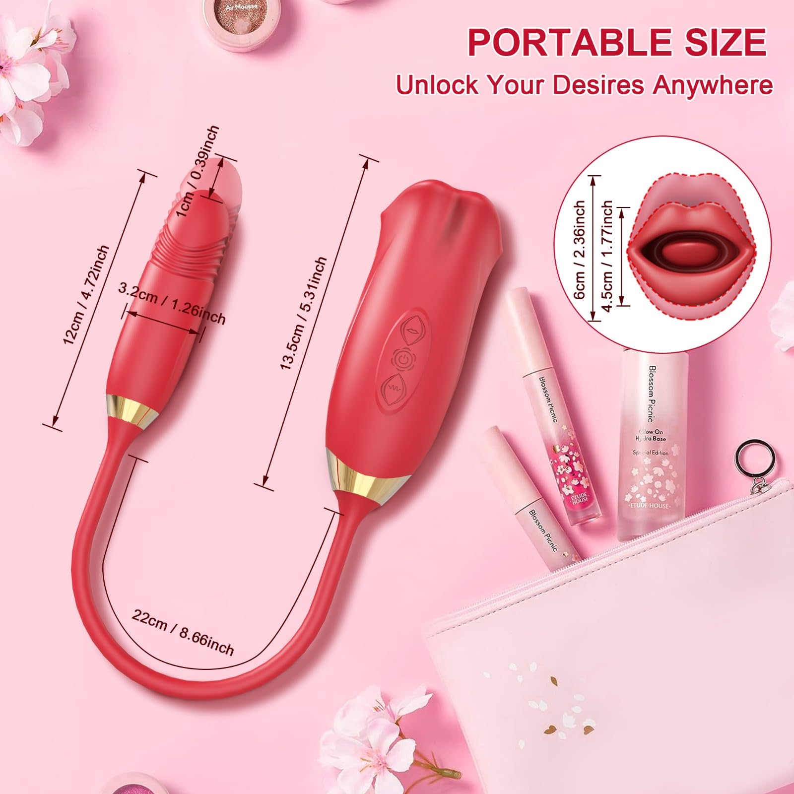 Best Women's Vibrator - Tongue Licking & Nipple Stimulator with Clitoral Vibrating Egg | Rechargeable G-Spot & Clit Massager for Couples Play & Solo Pleasure | Perfect for Bedroom Fun & Relaxation