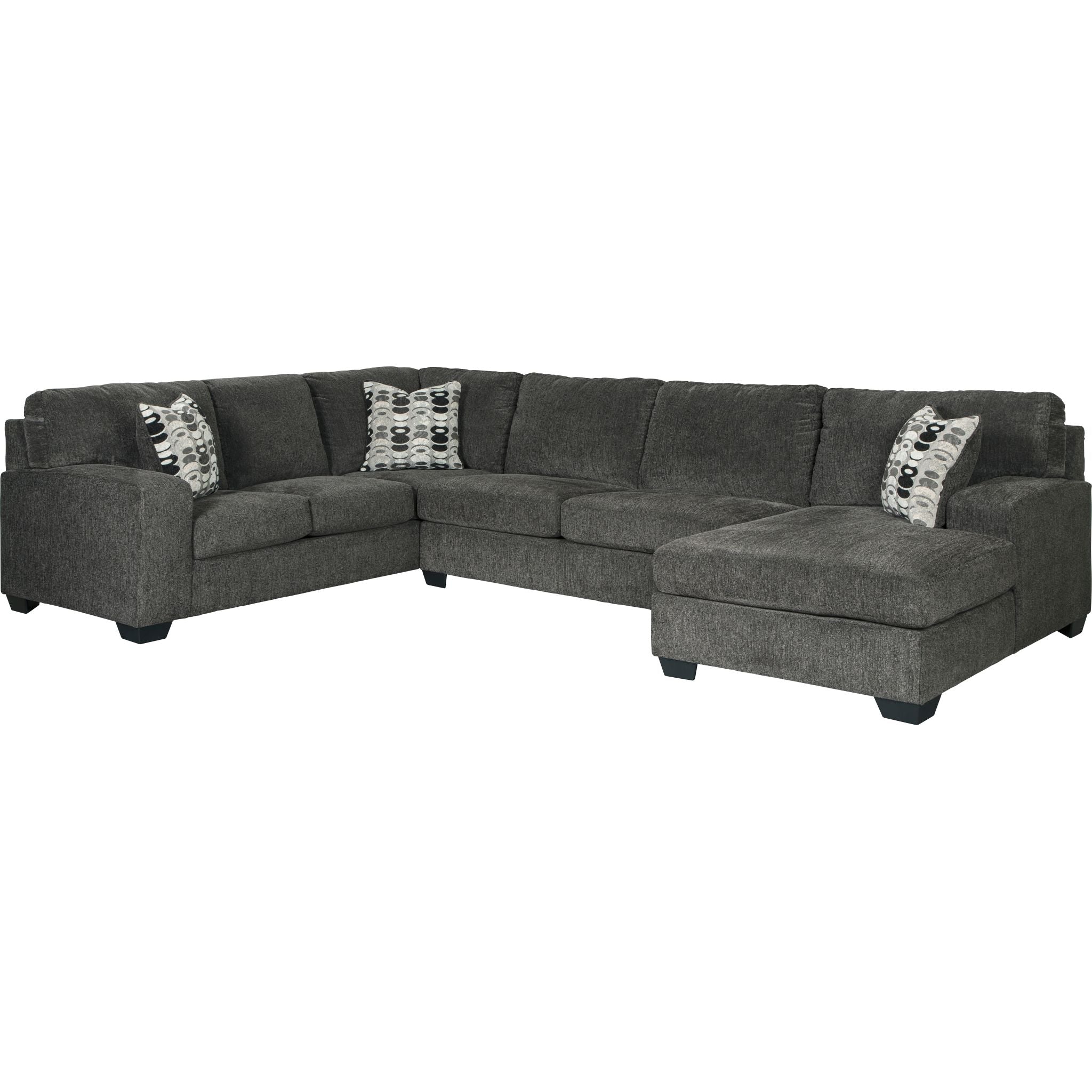 Ballinasloe 3-Piece Sectional Sofa with Chaise Lounge | Modern L-Shaped Couch for Living Room, Family Room & Apartment | Comfortable Fabric Sectional with Reversible Chaise