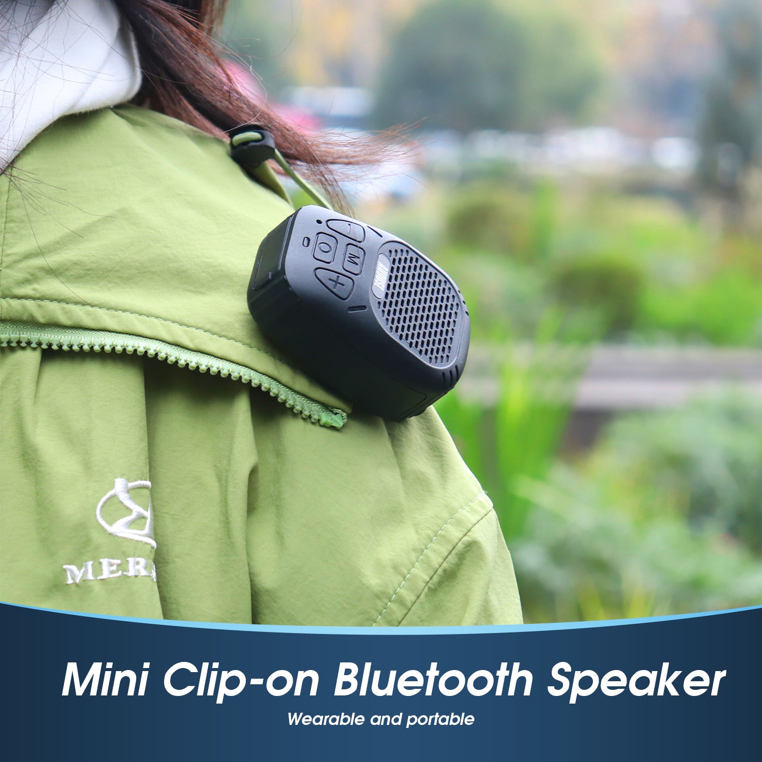 August MS550 Mini Waterproof Bluetooth Speaker - Portable Wireless Speaker for Cycling, Hiking, Camping, Beach, Pool & Outdoor Adventures | IPX7 Waterproof, Shockproof & Dustproof Design