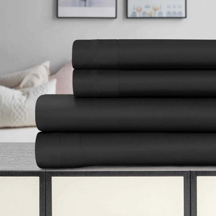 Luxury 700 Thread Count Egyptian Cotton Sheet Set - Eco Friendly, Breathable & Hypoallergenic - Perfect for Bedroom, Hotel, or Guest Room Comfort