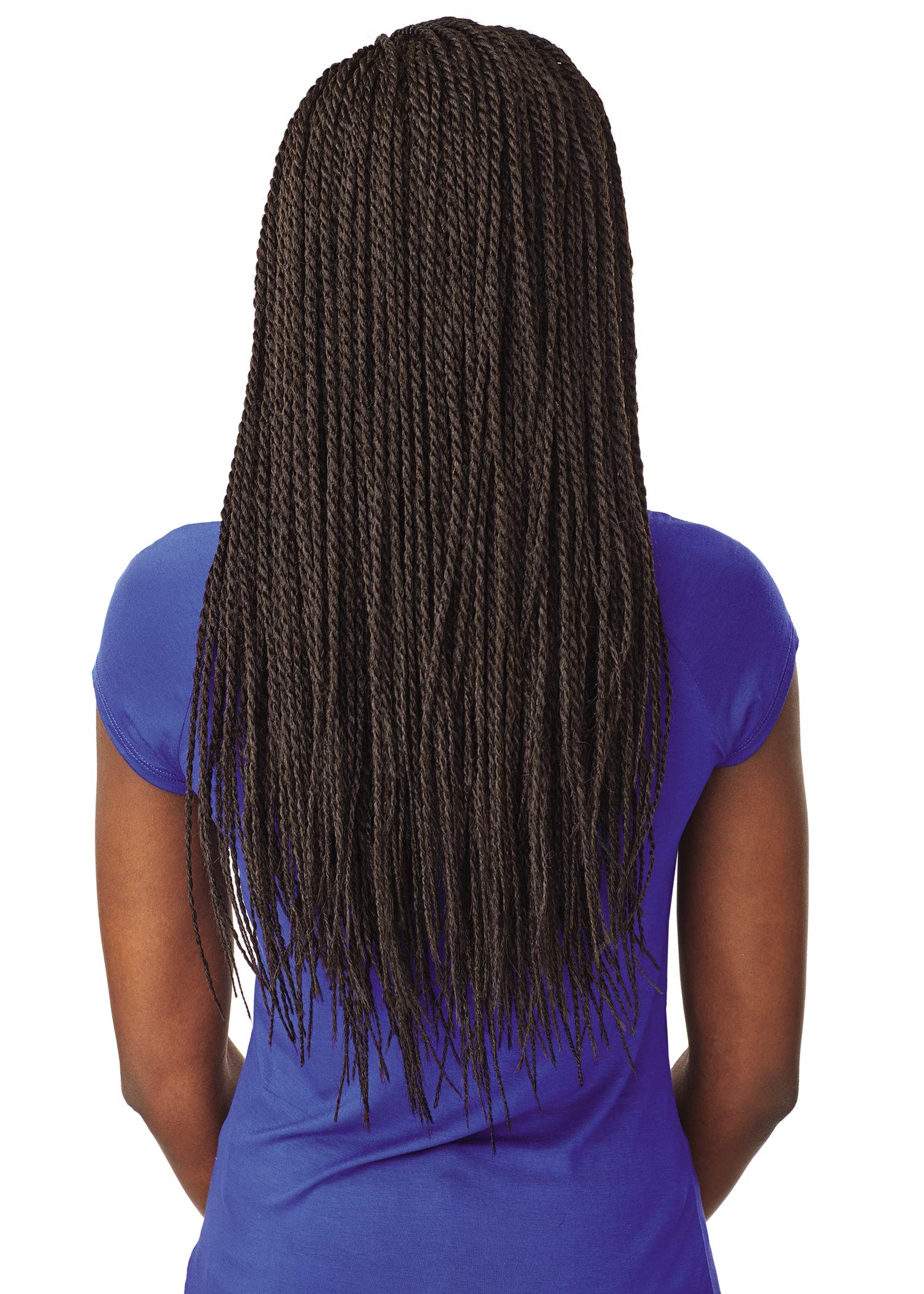 Sensationnel Cloud 9 4x4 Braided Wig - Hand-Tied Swiss Lace Senegal Twist Wig with Large Parting Area (1B Off Black) | Perfect for Protective Styling, Everyday Wear & Special Occasions