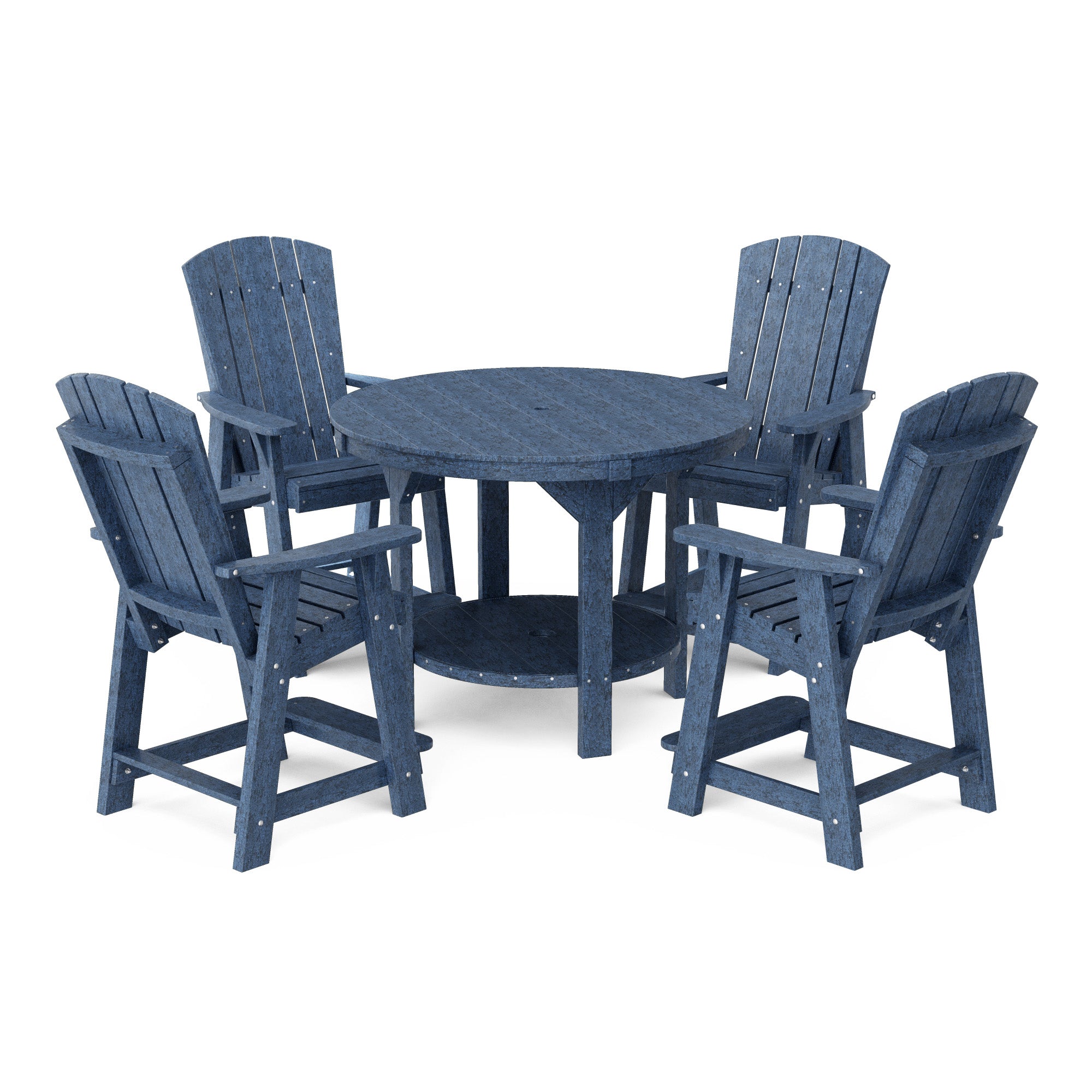 Heritage 5-Piece 48-Inch Pub Counter Height Dining Set - Perfect for Kitchen Islands, Breakfast Bars & Small Space Entertaining