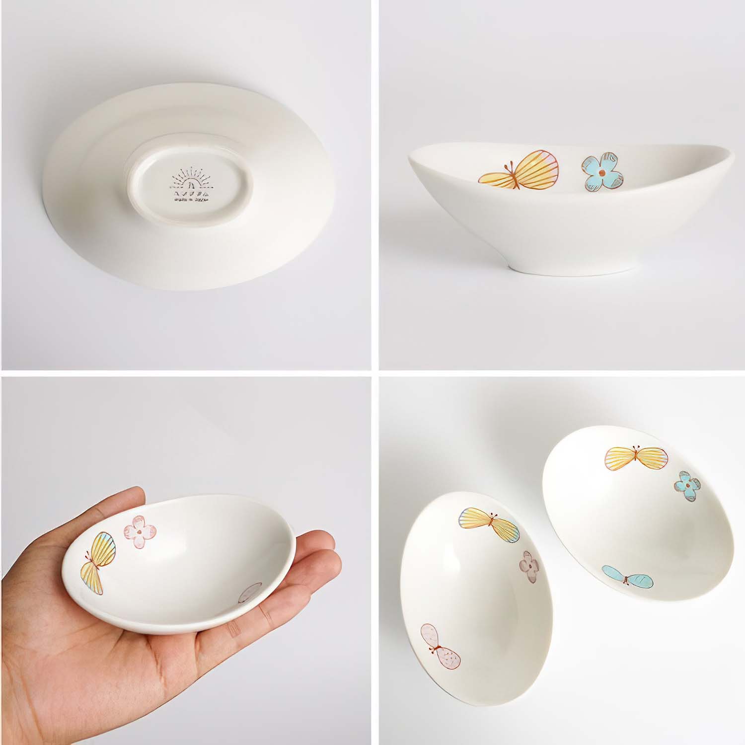 Harekutani Porcelain Butterfly Small Bowl - Elegant Japanese Tea Cup for Matcha, Dessert & Sushi | Perfect for Tea Ceremonies, Asian Dining & Home Decor