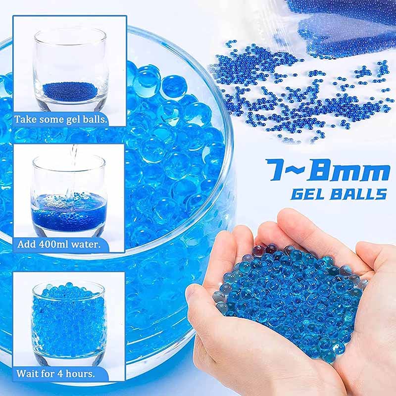 8 Colors 7-8mm Gel Ball Blaster Refill Ammo - 10,000pcs Water Beads for SplatRBall, Gel Blaster & Outdoor Shooting Games - Perfect for Backyard Battles, Team Competitions & Tactical Training