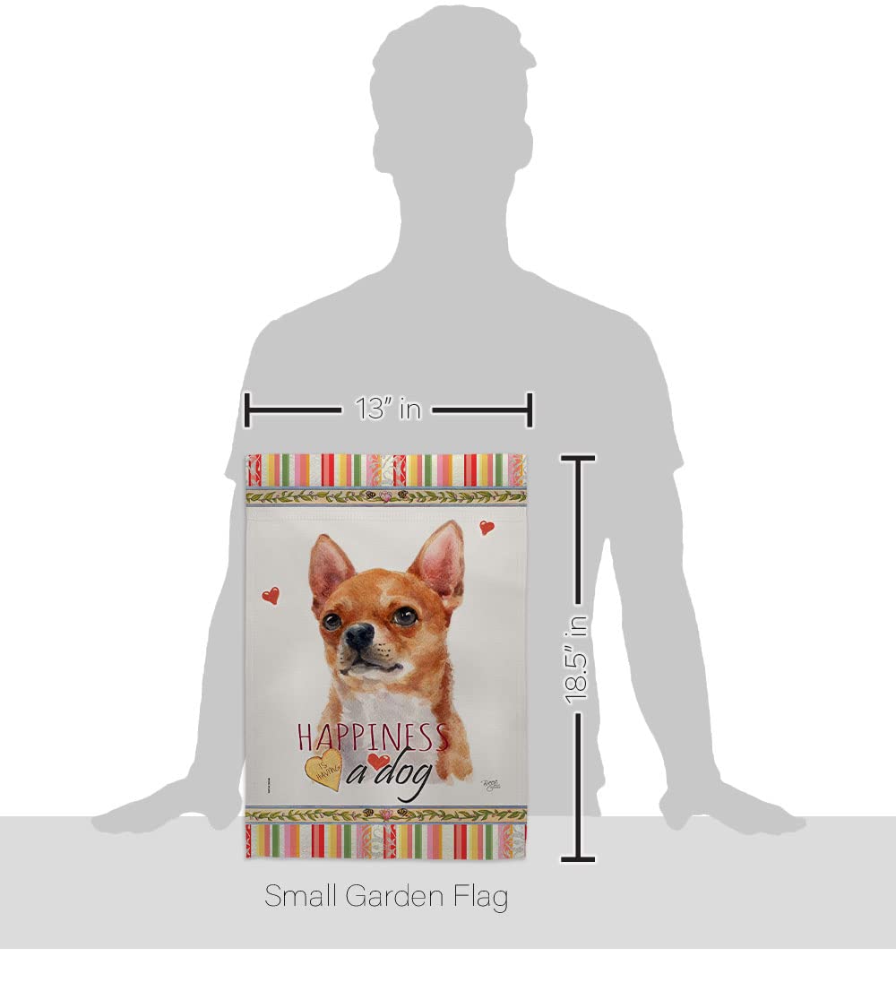 Chihuahua Garden Flag Set with Stand - Double-Sided Dog Decor for Yard & Home