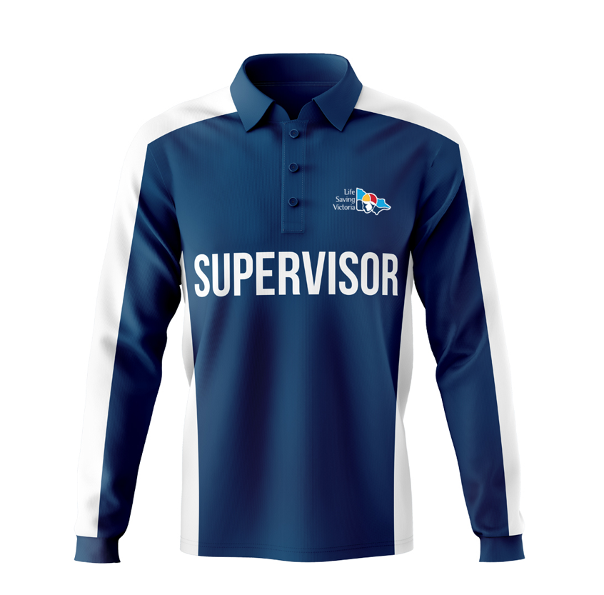 Pool Supervisor Long Sleeve Polo Shirt - Comfortable Workwear for Lifeguards & Aquatic Staff - Perfect for Poolside Safety & Professional Appearance